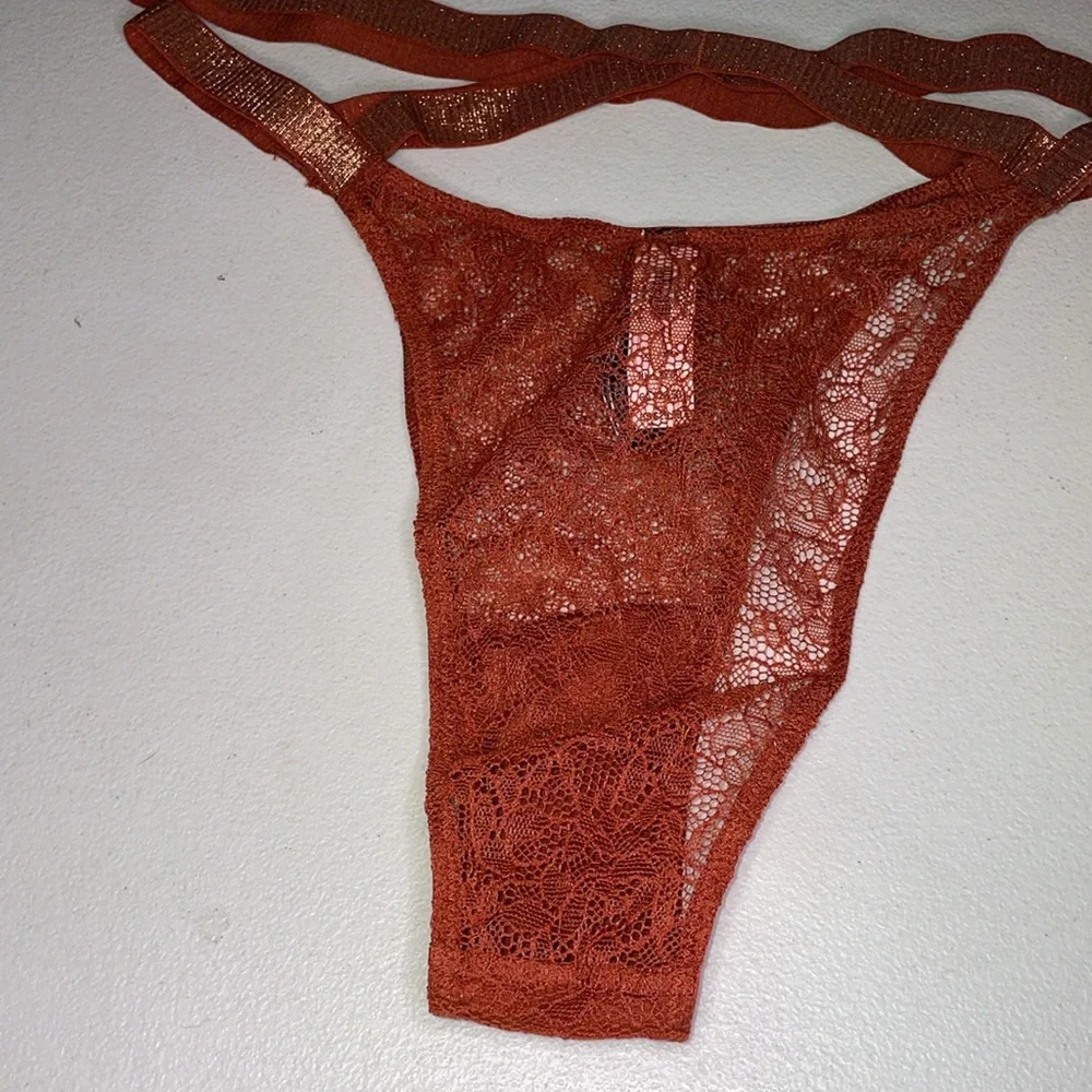 Victoria’s Secret Panties NEW Gorgeous Rust Color VS Lace Very Sexy Panty ♥️ - Picture 11 of 12